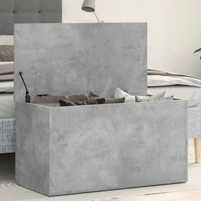 Cassapanca Grigio Cemento 84x42x46 Cm İn Legno Ingegnerizzato /