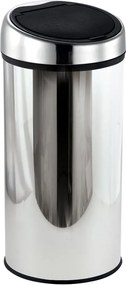 Cestino per la spazzatura color argento lucido in acciaio touch 30 l – MSV