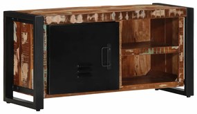 Mobile Porta Tv 80x30x40 Cm İn Legno Massello Di Recupero /