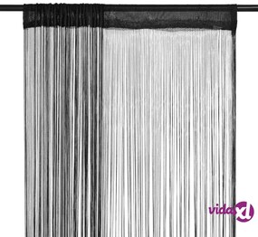 vidaXL 2 Pz Tende a Fili 100x250 cm Nere