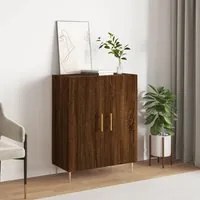 Credenza Rovere Marrone 69,5x34x90 cm in Legno Multistrato 827715