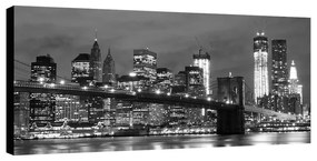 Stampa su tela Brooklyn bridge b&w, multicolore 140 x 70 cm