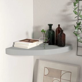 Scaffale Angolare A Parete Grigio 35x35x3,8 Cm İn Mdf /