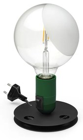 Flos Lampadina lampada da tavolo a luce diretta diffusa in alluminio e bachelite verde