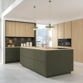 Lampadario a sospensione con filo SILA 1xE27/15W/230V diametro 30 cm verde