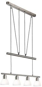 Lampadario LED a sospensione con filo MATTES 4xE14/4W/230V 3000K cromo lucido