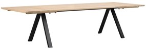 Tavolo da pranzo pieghevole con piano in rovere 220x100 cm Carradale - Rowico