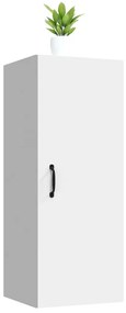 Armadietto pensile a muro bianco 34,5x34x90cm legno multistrato