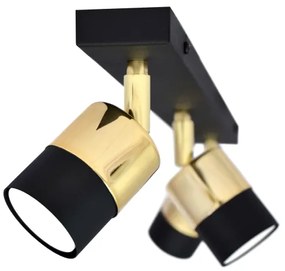 Faretto LED TUBSSON 3xGU10/4,8W/230V nero/oro