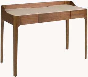 Scrivania in similpelle con cassetto Justino