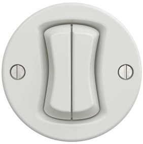 Kliklap - Pulsante doppio retrò senza cornice bianco