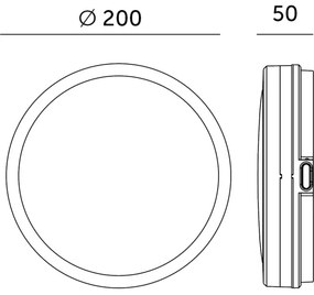 Plafoniera LED da bagno con sensore NAIROS LED/12W/230V IP65 bianco + +TC