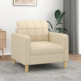Poltrona Crema 60 Cm İn Tessuto /