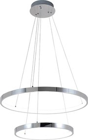 Lampadario LED moderno Joy grigio Ø60cm, luce naturale 2500 lumen, NOVECENTO