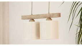 Brilagi - Lampadario a sospensione con filo FOREST 2xE27/15W/230V pino/marrone/color crema