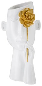 Vaso in poliresina bianca 27 cm Fiore - Mauro Ferretti