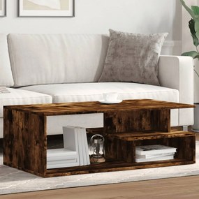 Tavolino Da Salotto Rovere Fumo 102x55x35 Cm Legno Multistrato /