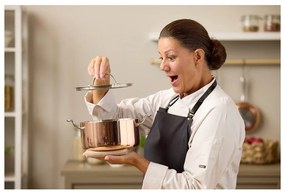 Pentola in acciaio inox e rame con coperchio incluso adatta all'induzione 3 l – Blomsterbergs