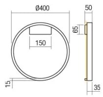 Redo 01-2817 - Applique a LED dimmerabile FEBE LED/24W/230V oro