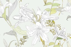 Carta da parati – Giglio disegnato