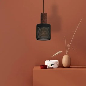 Lampadario a sospensione con filo ARES BLACK 1xE27/60W/230V