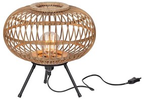 Lampada da tavolo BASICLABEL 1xE27/40W/230V bambù