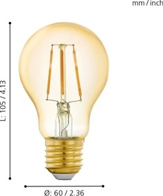 Lampadina LED dimmerabile VINTAGE E27/5,5W/230V 2200K - Eglo 11864