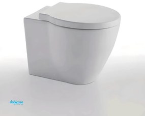 Ceramica Cielo "Easy Evo" Wc Da Terra Filo Muro Con Brida Bianco Lucido