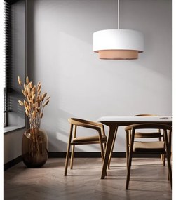 Duolla - Lampadario a sospensione con filo BOHO 1xE27/15W/230V diametro 45 cm bianco/marrone