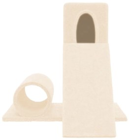 Albero per gatti con tiragraffi in sisal crema 59 cm