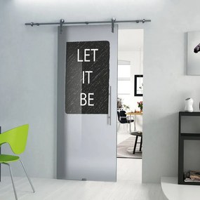 Porta scorrevole sinistra Let it be in alluminio trasparente, L 88 x H 215 cm, con binario Lux
