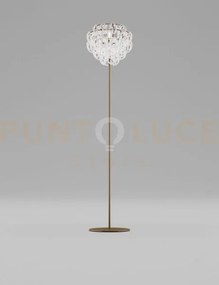Giogali lampada da terra bianco e bronzo opaco 1 luce attacco e27 i...