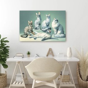 Quadro su tela – Gatti eleganti