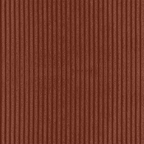 Divano angolare color mattone allungabile/con contenitore (con composizione variabile) con rivestimento in velluto a coste Luma – Ropez