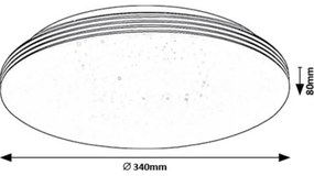Rabalux 71179 - Plafoniera LED OSCAR LED/18W/230V 4000K diametro 34 cm