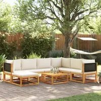 Set Divano da Giardino 8pz con Cuscini Legno Massello di Acacia 3278881