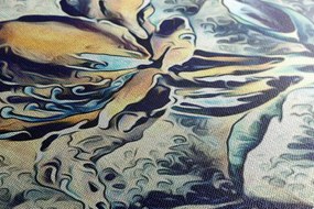 Quadro su tela – Fiore artistico astratto