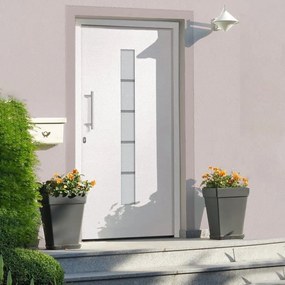 Porta Dıngresso İn Alluminio E Pvc Bianco 110x210 Cm /