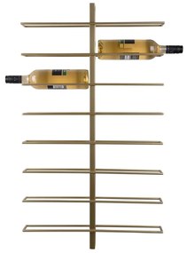 Portabottiglie da parete in metallo color oro numero di bottiglie 16 Dual - PT LIVING