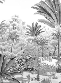 Isidore Leroy Carta da parati panoramica Riviere des Parfums Gris gravure - D 10/11/12