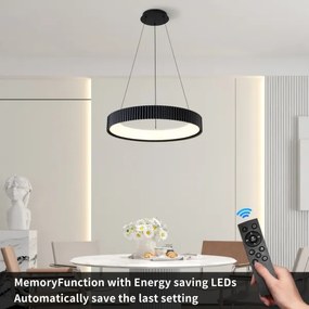 Brilagi - Lampada a sospensione dimmerabile LED su cavo FALCON MODERN LED/54W/230V 60 cm nera + telecomando