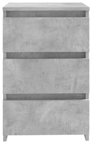 Comodino grigio cemento 40x35x62,5 cm in legno multistrato