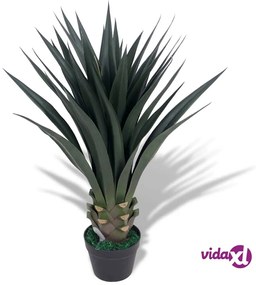 vidaXL Yucca Pianta Artificiale con Vaso 85 cm Verde