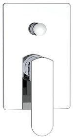 Rubinetto per doccia getto laminare cristallino ad incasso monocomando Zefir cromo lucido AQUASANIT