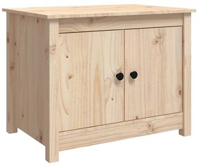 Tavolino da Salotto 71x49x55 cm in Legno Massello di Pino