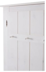 Armadio in legno di pino bianco con specchio 120x170 cm Bertram - Støraa