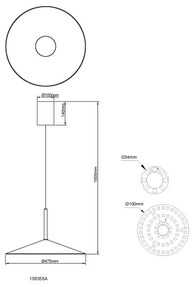 Globo 15635SA - Lampadario sospeso a cavo LAMPONE LED/18W/230V 4000K colore crema