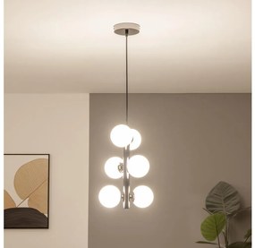 Brilagi - Lampadario LED a sospensione MILLA 6xG9/3W/230V cromo nero/bianco