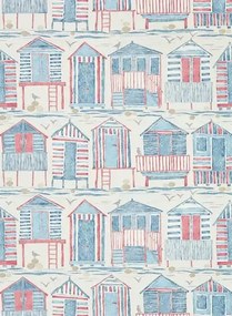 Strandhäuser Tapete Beach Huts von Sanderson - Nautical