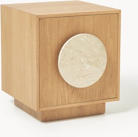 Comodino con maniglia in travertino Holden